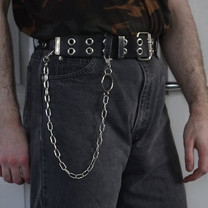 HIGHGODDESSUK Wallet Chain with O-Ring, Belt Chain, 90's Trouser Chain, Pants, Industrial, Alternative, Egirl, Grunge, Goth, Punk, Rock, Grungy