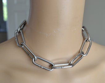 Super chunky steel chain, silver necklace, chunky industrial chain punk rock grunge alternative jewellery