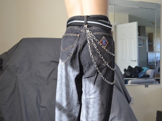 Triple Wallet Chain With O Ring, Belt Chain, 90's Trouser Chain,  Industrial, Alternative, Grunge, Goth, Punk, Rock, Grungy 