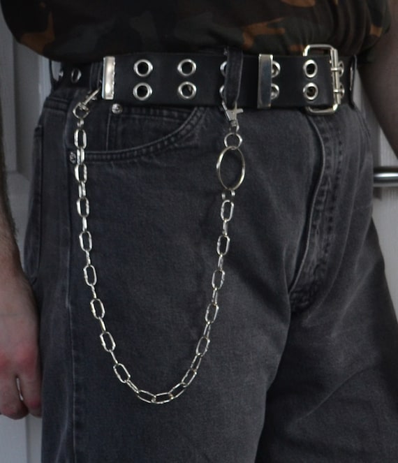 Black Metal WALLET CHAIN Black WALLET CHAIN LONG PANTS CHAIN Black