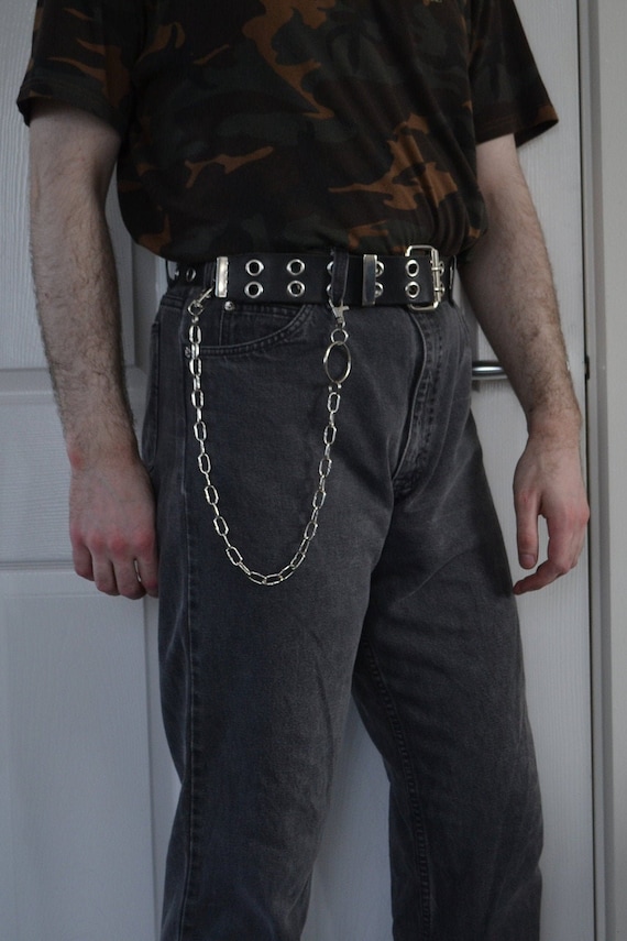 HIGHGODDESSUK Black Wallet Chain, Belt Chain, 90's Trouser Chain, Industrial, Alternative, Grunge, Goth, Punk, Rock, Grungy