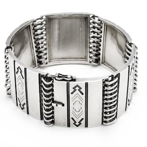 Rare Georg Jensen Art Deco bracelet #65 designed by Oscar Gundlach-Pedersen, vintage sterling silver