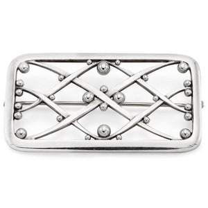 Georg Jensen Art Deco brooch designed by Harald Nielsen vintage sterling silver