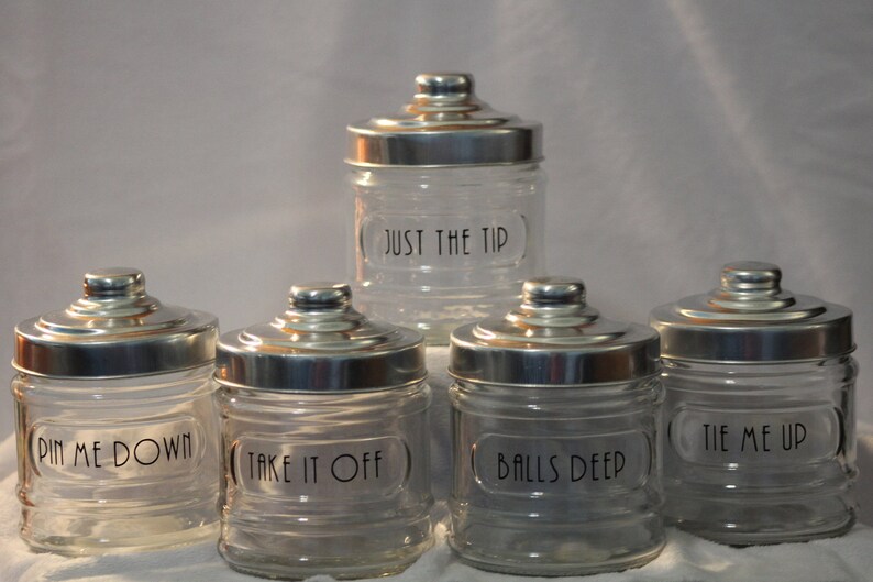 Bathroom Organizing Jars Dirty Version 5 Jars Included Etsy