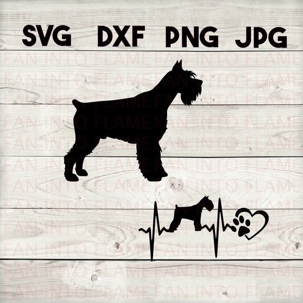 schnauzer SVG, DXF, png, jpg, digital download, silhouette, cricut, glowforge