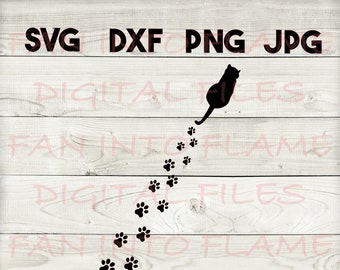 cat paws SVG, DXF, png, jpg, digital download, silhouette, cricut