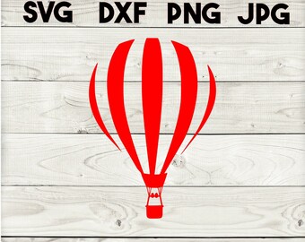 hot air balloon SVG, DXF, png, jpg, digital download, silhouette, cricut
