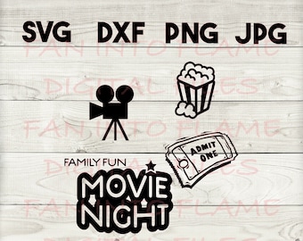 Download Movie Night Svg Etsy