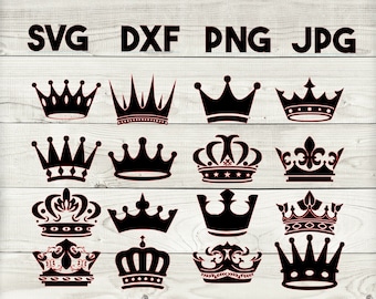 crown 16 bundle SVG, DXF, png, jpg, digital download, silhouette, cricut
