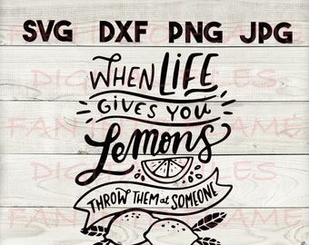 Life Lemons SVG, DXF, png, jpg, digitaler Download, Silhouette, Cricut, Glowflorge