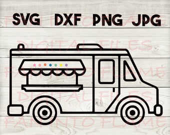 food truck SVG, DXF, png, jpg, digital download, silhouette, cricut, glowforge