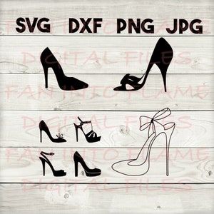 heels SVG, DXF, png, jpg, digital download, silhouette, cricut, glowforge