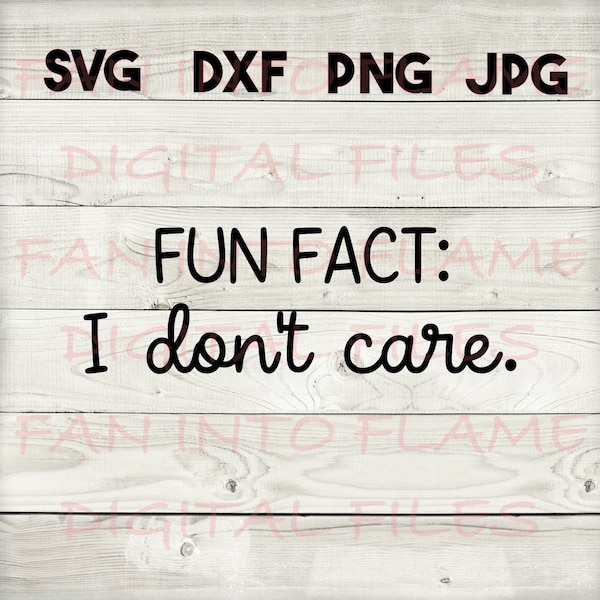 fun fact SVG, DXF, png, jpg, digital download, silhouette, cricut, glowforge