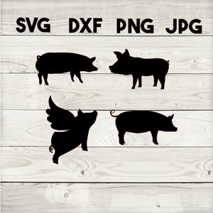 pigs SVG, DXF, png, jpg, digital download, silhouette, cricut