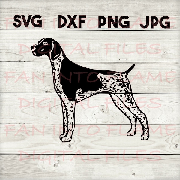 German shorthaired pointer SVG, DXF, png, jpg, digital download, silhouette, cricut, glowforge