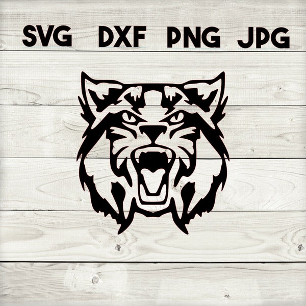 wildcat SVG, DXF, png, jpg, digital download, silhouette, cricut