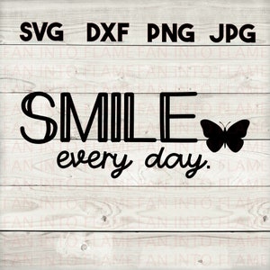 smile SVG, DXF, png, jpg, digital download, silhouette, cricut