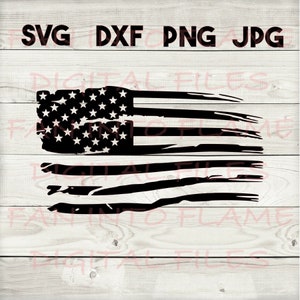 distressed American flag SVG, DXF, png, jpg, digital download, silhouette, cricut, glowforge