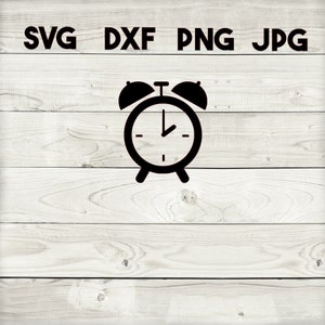 Alarm SVG, DXF, png, jpg, digitaler Download, Silhouette, Cricut