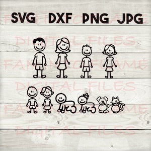 rodzina samochodów SVG, DXF, png, jpg, pobieranie cyfrowe, sylwetka, cricut