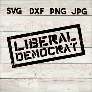 liberaal-democraat SVG, DXF, png, jpg, digitale download, silhouet, cricut, glowflorge