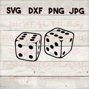 Würfel SVG, DXF, png, jpg, digitaler Download, Silhouette, Cricut