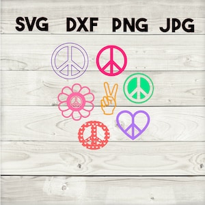 peace SVG, DXF, png, jpg, digital download, silhouette, cricut
