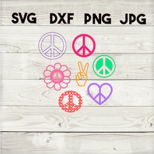paz SVG, DXF, png, jpg, descarga digital, silueta, cricut