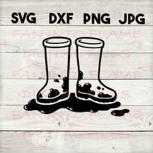 rain boots SVG, DXF, png, jpg, digital download, silhouette, cricut, glowforge
