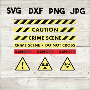 waarschuwing bundel SVG, DXF, png, jpg, digitale download, silhouet, cricut, glowforge