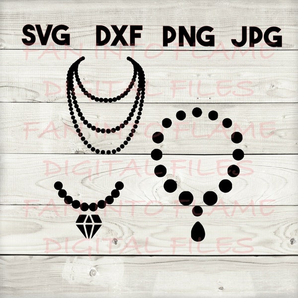 necklace SVG, DXF, png, jpg, digital download, silhouette, cricut, glowforge