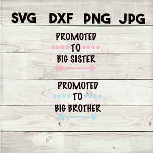 zu Bruder Schwester gefördert SVG, DXF, png, jpg, digitaler Download, Silhouette, Cricut