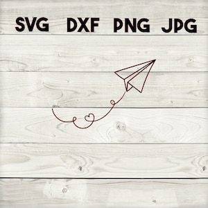 paper airplane SVG, DXF, png, jpg, digital download, silhouette, cricut