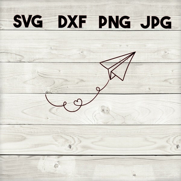 Papierflieger SVG, DXF, png, jpg, digitaler Download, Silhouette, Cricut