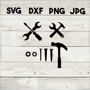 tools SVG, DXF, png, jpg, digital download, silhouette, cricut