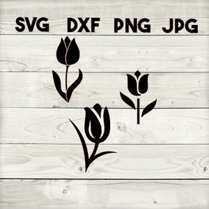 Tulpen Bündel SVG, DXF, png, jpg, digitaler Download, Silhouette, Cricut