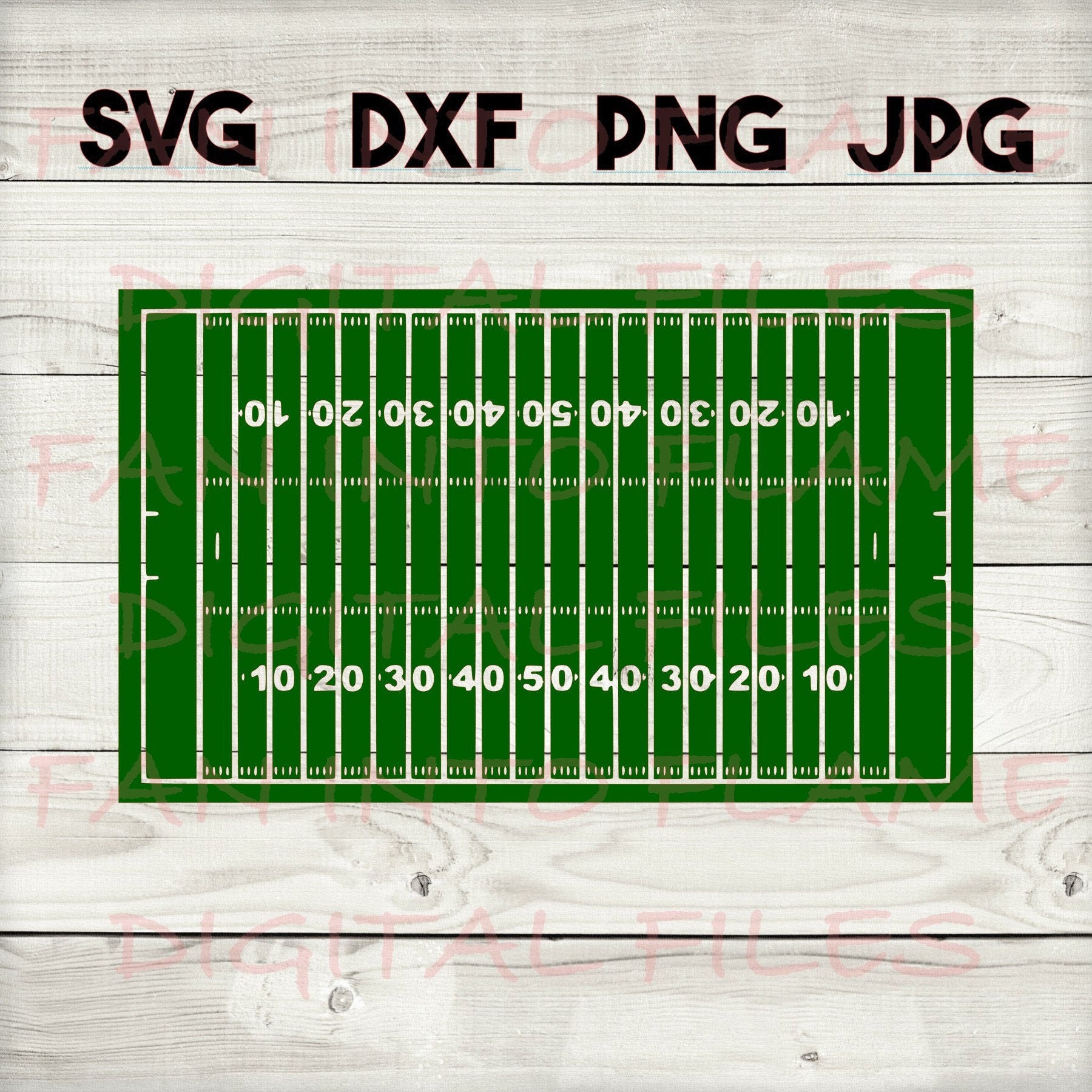 Football Yard Line SVG DXF Png Jpg Digital Download Etsy