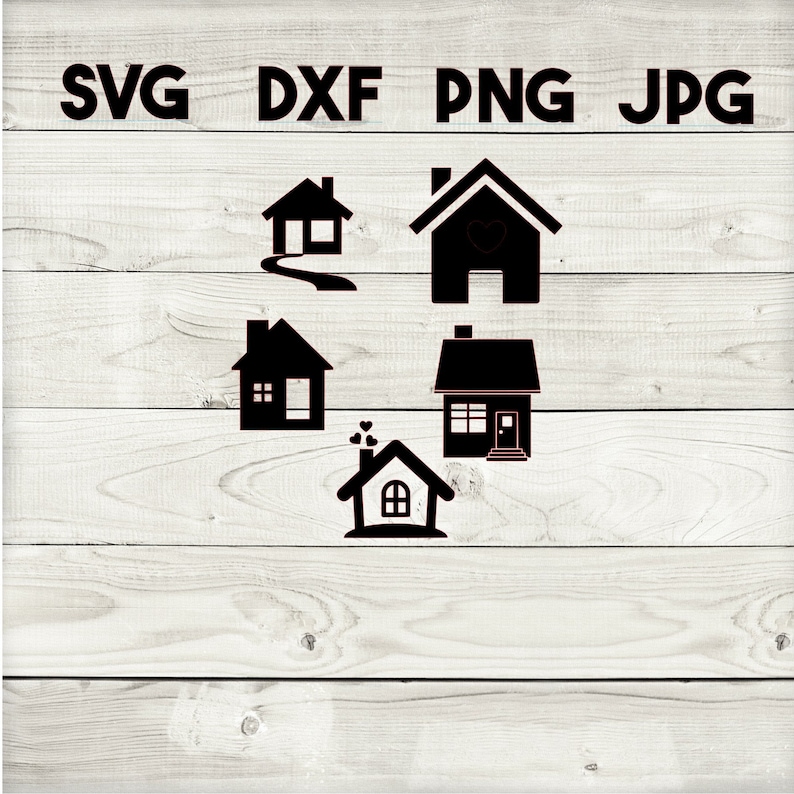 House SVG DXF Png Jpg Digital Download Silhouette Cricut - Etsy
