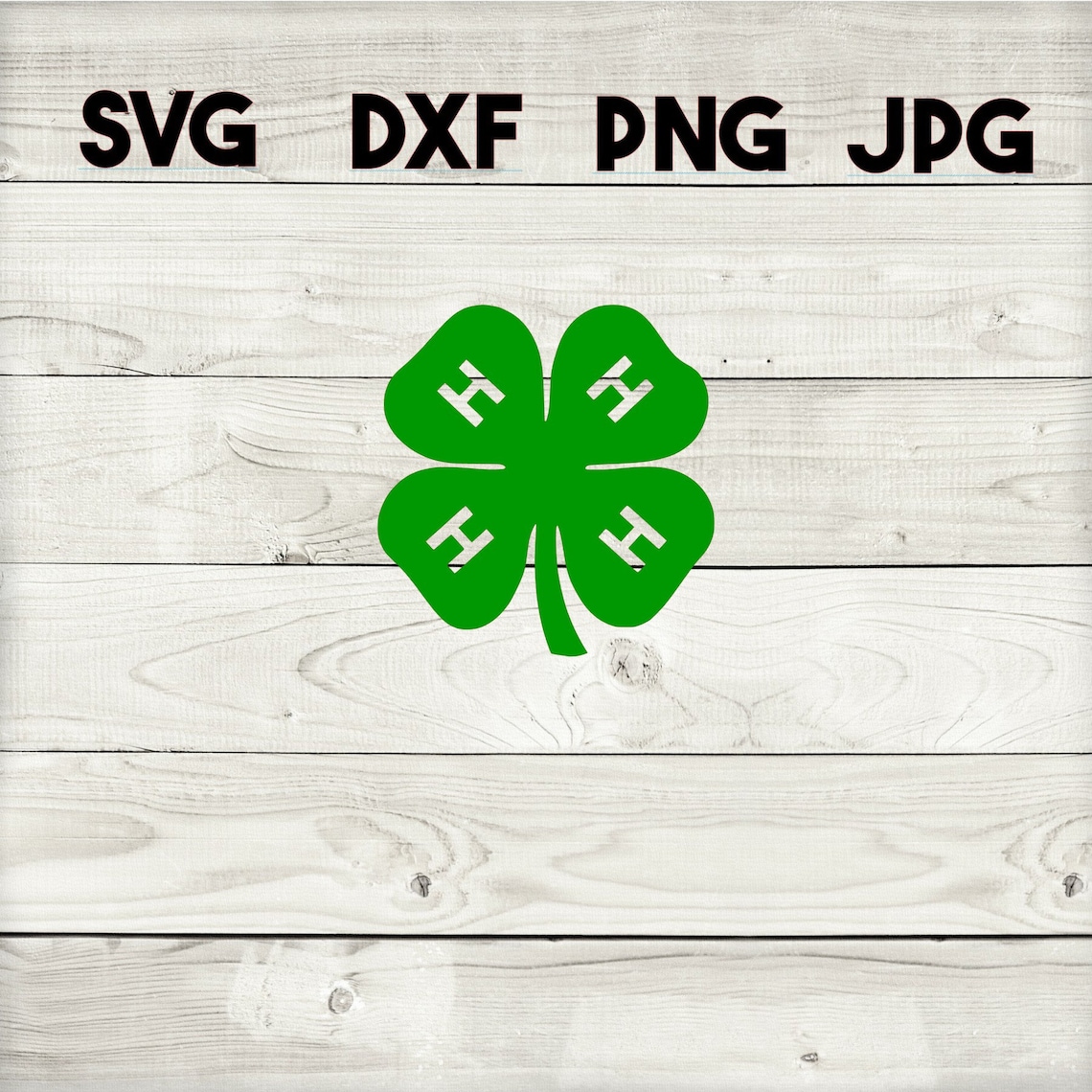 4H clover SVG DXF png jpg digital download silhouette Etsy