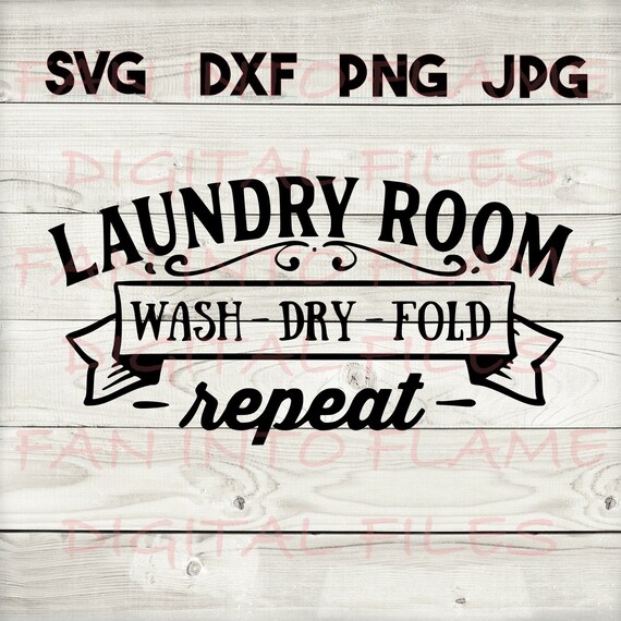 Laundry room SVG DXF png jpg digital download silhouette | Etsy