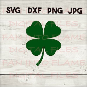 Kleeblatt SVG, DXF, png, jpg, digitaler Download, Silhouette, Cricut
