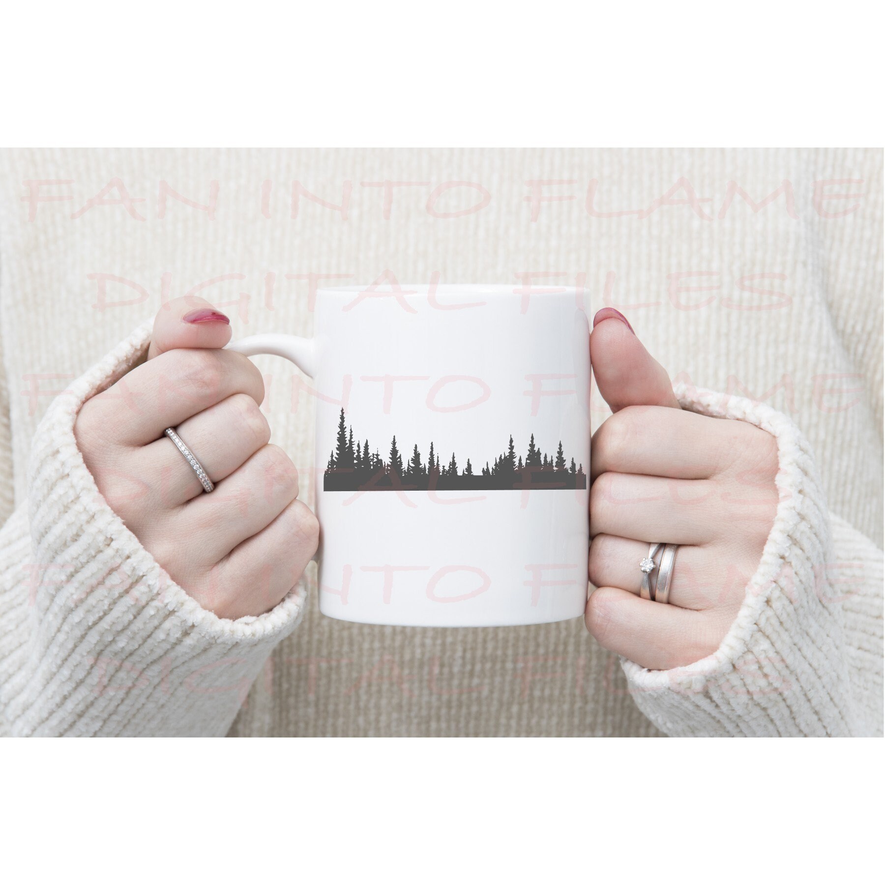 Forest SVG DXF Png Jpg Digital Download Silhouette - Etsy