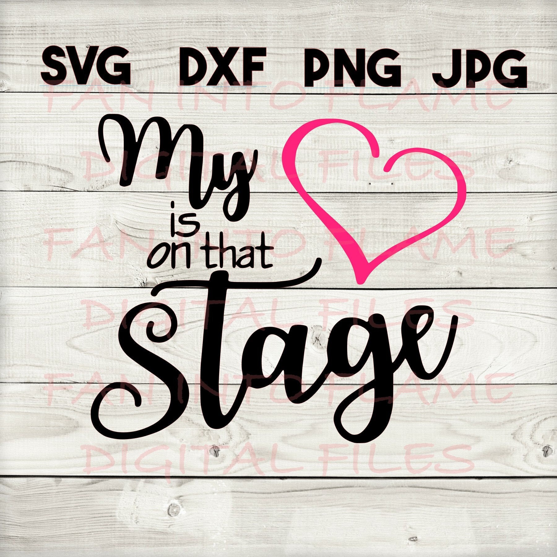 My Heart Stage SVG DXF Png Jpg Digital Download - Etsy