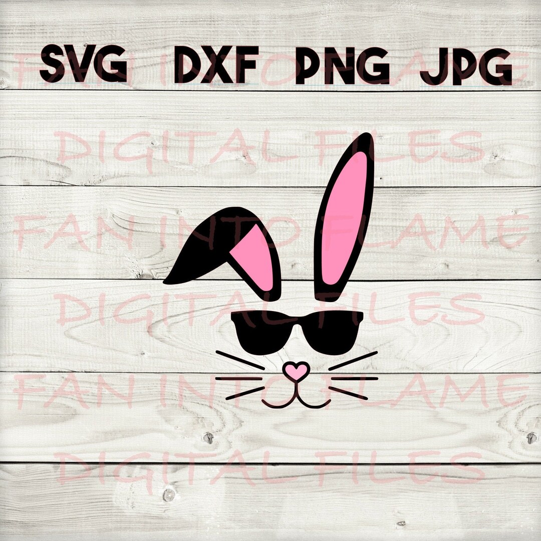 Cool Rabbit Svg Cool Bunny SVG, DXF, Png, Jpg, Digital Download, Silhouette, Cricut - Etsy