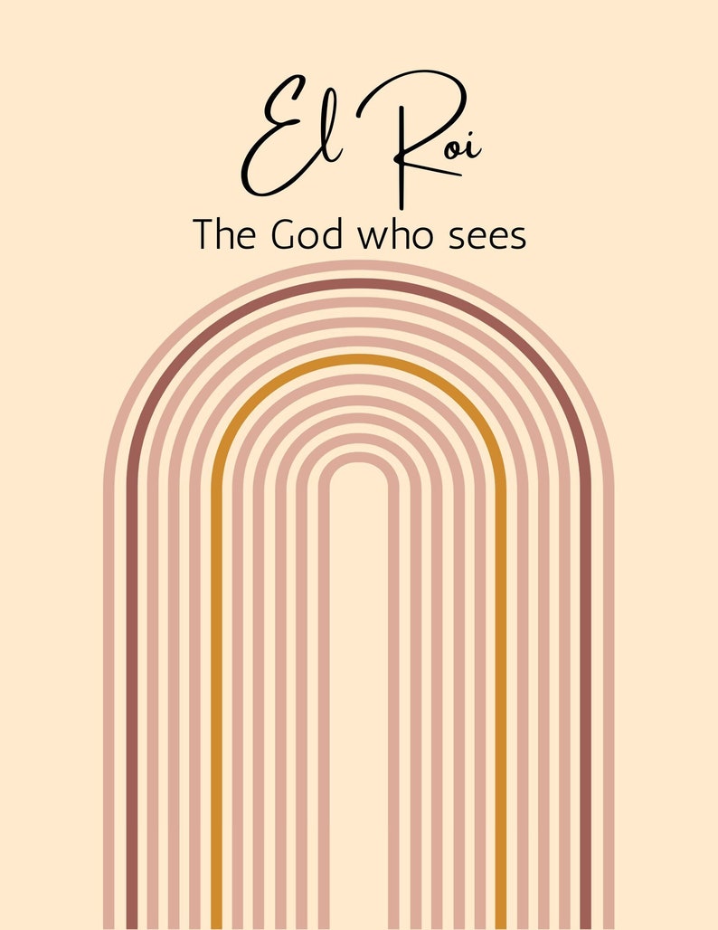 Names of God Series El Roi the God Who Sees Digital Etsy