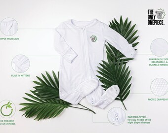 inverted zipper footie pajamas