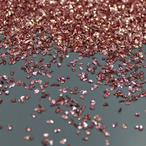Rose gold small crushed broken glass 3D nail Resin art Irregular glass chips Glitter stone decoration uv resin epoxy fillings Jewelry making