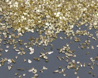 Bladozłoty Nieregularny rozkruszone szkło 3D zdobienie paznokci Średnie szklane wióry dekoracja wypełnienia żywicą epoksydową UV Materiały do wyrobu biżuterii