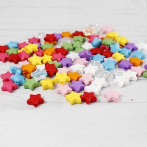 Colorful bright acrylic star loose spacer beads for jewelry making Candy color plastic 9mm matte bubblegum beads Jewelry supplies findings