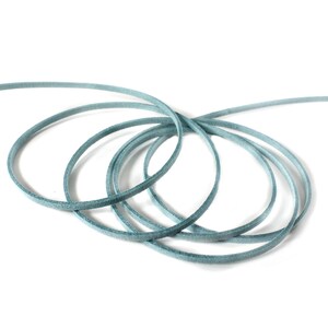 Teal green  suede leather cord by yard jewelry making Lace leather cord Faux flat suede string Velvet cord bracelet making Jewelry supplies